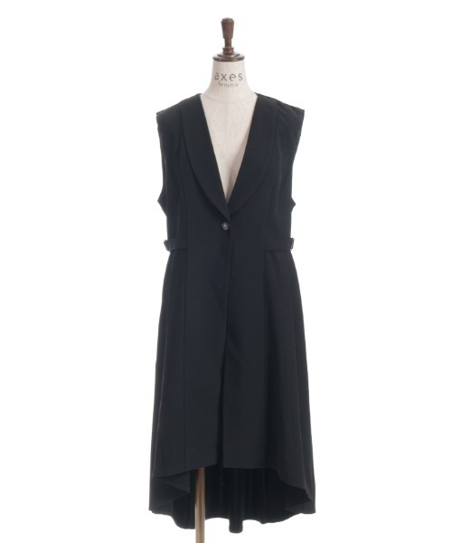 axes femme（アクシーズファム）の「フィッシュテールロングジレ（ベスト・レディース・ブラック/モカ/ワイン・FREE）」の14枚目の写真