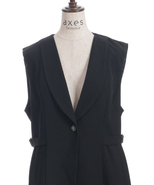 axes femme（アクシーズファム）の「フィッシュテールロングジレ（ベスト・レディース・ブラック/モカ/ワイン・FREE）」の17枚目の写真