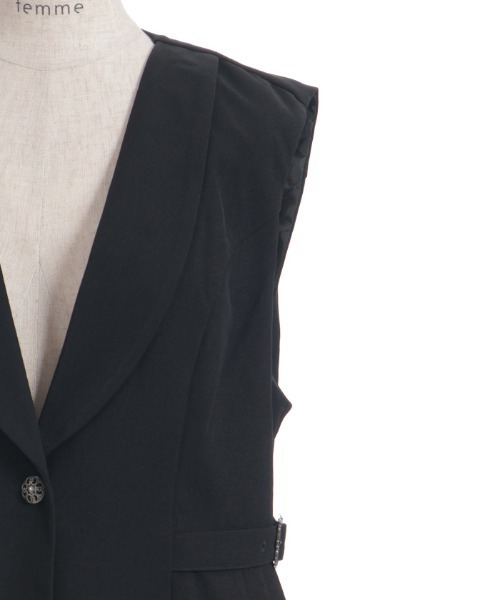 axes femme（アクシーズファム）の「フィッシュテールロングジレ（ベスト・レディース・ブラック/モカ/ワイン・FREE）」の8枚目の写真