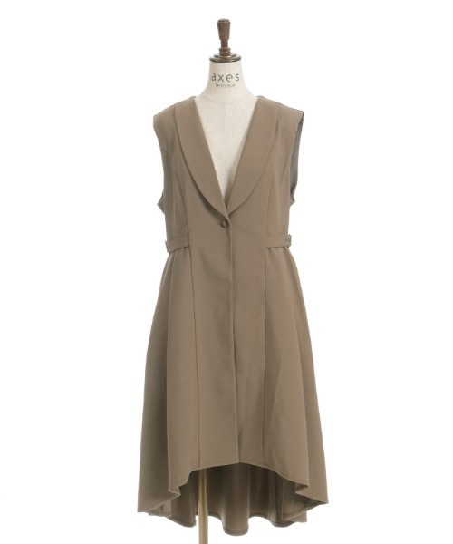 axes femme（アクシーズファム）の「フィッシュテールロングジレ（ベスト・レディース・ブラック/モカ/ワイン・FREE）」の9枚目の写真