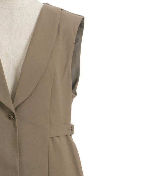 axes femme（アクシーズファム）の「フィッシュテールロングジレ（ベスト・レディース・ブラック/モカ/ワイン・FREE）」の7枚目の写真