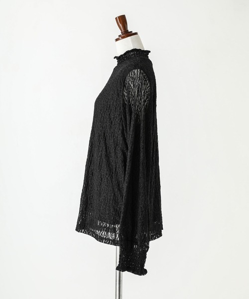 n'OrLABEL（ノアールレーベル）の「『ハイネックレースカットソー』（Tシャツ/カットソー・レディース・ホワイト/ブラック・2/1）」の11枚目の写真