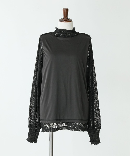 n'OrLABEL（ノアールレーベル）の「『ハイネックレースカットソー』（Tシャツ/カットソー・レディース・ホワイト/ブラック・2/1）」の14枚目の写真