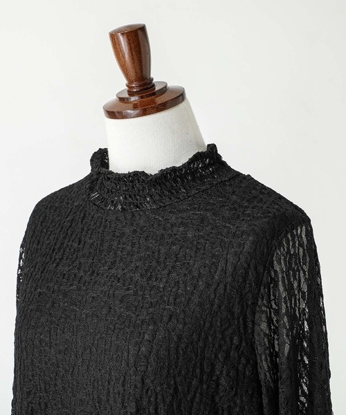n'OrLABEL（ノアールレーベル）の「『ハイネックレースカットソー』（Tシャツ/カットソー・レディース・ホワイト/ブラック・2/1）」の15枚目の写真