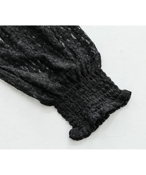 n'OrLABEL（ノアールレーベル）の「『ハイネックレースカットソー』（Tシャツ/カットソー・レディース・ホワイト/ブラック・2/1）」の5枚目の写真