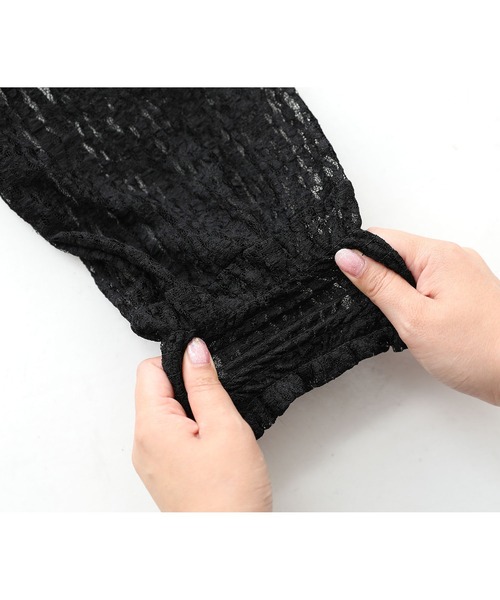 n'OrLABEL（ノアールレーベル）の「『ハイネックレースカットソー』（Tシャツ/カットソー・レディース・ホワイト/ブラック・2/1）」の6枚目の写真