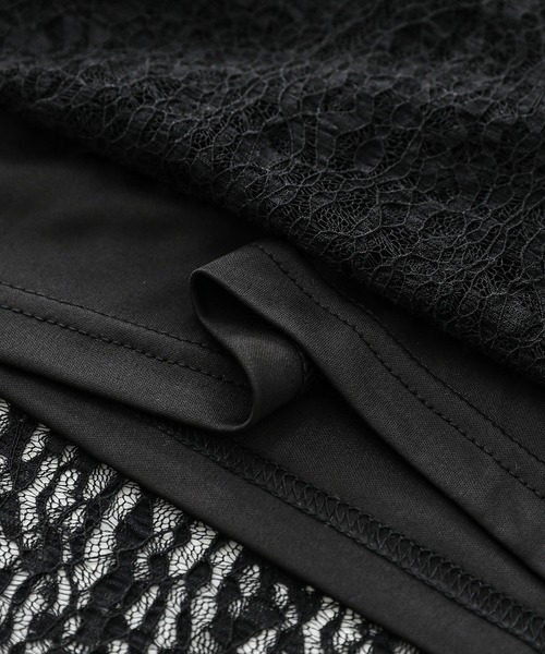 n'OrLABEL（ノアールレーベル）の「『ハイネックレースカットソー』（Tシャツ/カットソー・レディース・ホワイト/ブラック・2/1）」の10枚目の写真