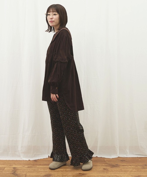 fig Ｌondon（フィグロンドン）の「shirt corl blouse（シャツ/ブラウス・レディース・ピンク/ダークブラウン/ネイビー・FREE）」の10枚目の写真