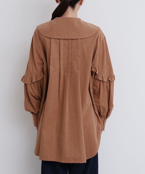 fig Ｌondon（フィグロンドン）の「shirt corl blouse（シャツ/ブラウス・レディース・ピンク/ダークブラウン/ネイビー・FREE）」の14枚目の写真