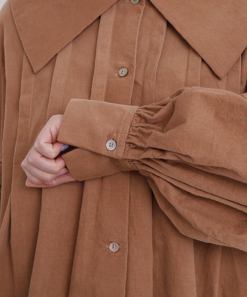 fig Ｌondon（フィグロンドン）の「shirt corl blouse（シャツ/ブラウス・レディース・ピンク/ダークブラウン/ネイビー・FREE）」の20枚目の写真