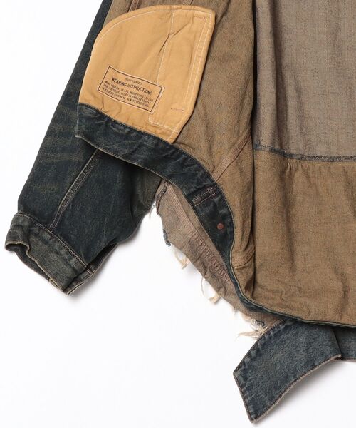 MIHARAYASUHIRO（ミハラヤスヒロ）の「【MIHARAYASUHIRO/ミハラヤスヒロ】DECONSTRUCTED DENIM BLOUSON（デニムジャケット・メンズ・インディゴブルー・48/46）」の3枚目の写真
