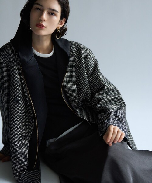 23区（ニジュウサンク）の「【見上愛さん着用/VERY12月号掲載】ループミックスツイード ダブル ジャコット（その他アウター・レディース・ブラック系3・38）」の16枚目の写真