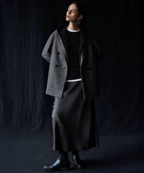23区（ニジュウサンク）の「【見上愛さん着用/VERY12月号掲載】ループミックスツイード ダブル ジャコット（その他アウター・レディース・ブラック系3・38）」の15枚目の写真