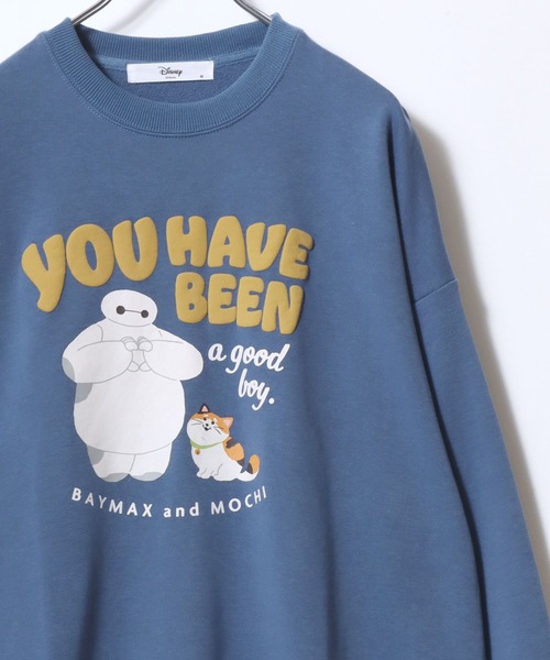 Disney(ディズニー)の「Disney/ディズニー ミッキーマウス ベイマックス オーバーサイズ 裏毛 フロントプリント クルーネックスウェットトレーナー(スウェット・レディース・ピンク/アッシュグレー/ブルー/スミクロ・M/L)」の17枚目の写真