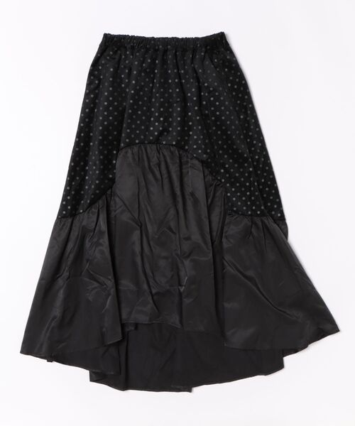 garcon la raison(ギャルソン・ラ・レゾン)の「切替フレアースカート(レディース)(スカート・レディース・カーキ/ブラック・2/1)」の1枚目の写真