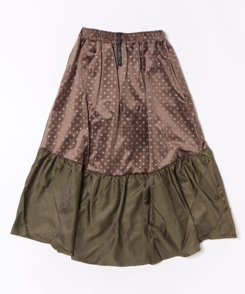 garcon la raison(ギャルソン・ラ・レゾン)の「切替フレアースカート(レディース)(スカート・レディース・カーキ/ブラック・2/1)」の3枚目の写真