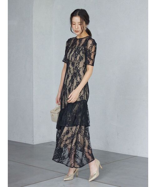 LADYレースティアードワンピース（ドレス）｜LAGUNAMOON（ラグナムーン