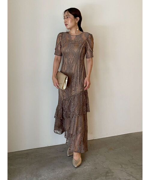 LADYレースティアードワンピース（ドレス）｜LAGUNAMOON（ラグナムーン