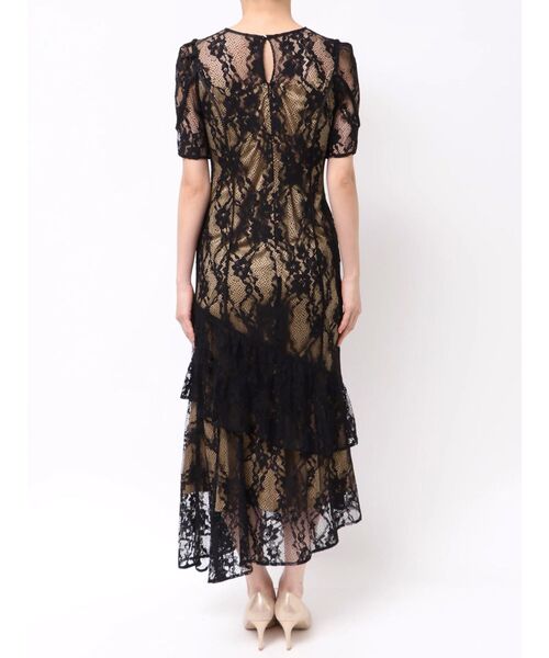 LAGUNAMOON（ラグナムーン）の「LADYレースティアードワンピース 結婚式 お呼ばれ（ドレス・レディース・ブラック/ベージュ・SMALL/MEDIUM）」の14枚目の写真