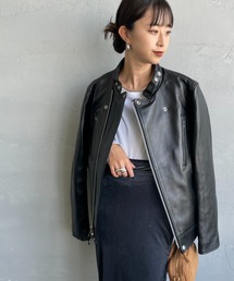 schott（ショット）の「[Schott/ショット] ラムレザー ダブルブレスト ライダースジャケット（ライダースジャケット）」