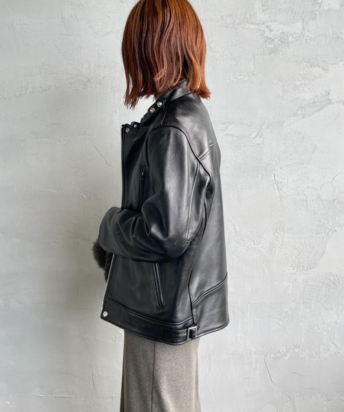 Schott/ショット] ラムレザー ダブルブレスト ライダースジャケット