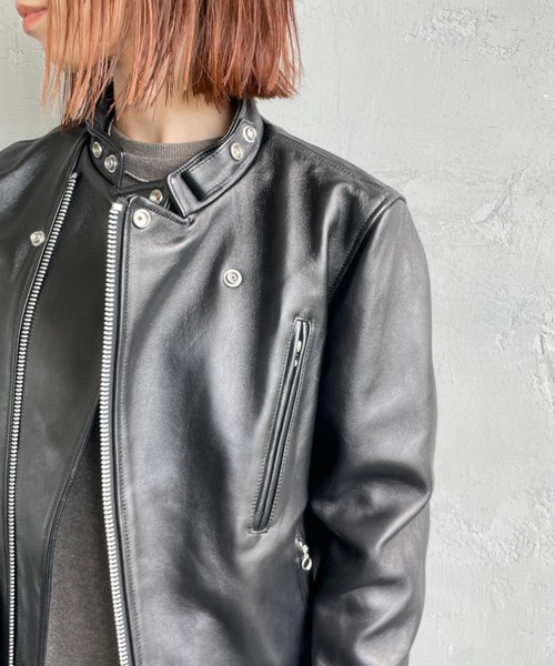 超美品‼️schottダブルブレスト レディース　ラムレザー Women's/DOUBLE BREAST RIDERS/ダブルブレスト ライダース