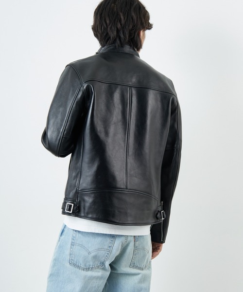Schott/ショット] ラムレザー ダブルブレスト ライダースジャケット