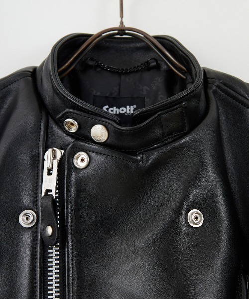 Schott/ショット] ラムレザー ダブルブレスト ライダースジャケット