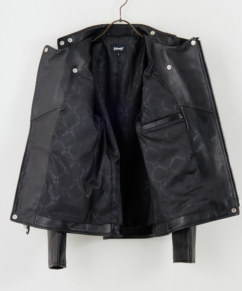 Schott/ショット] ラムレザー ダブルブレスト ライダースジャケット