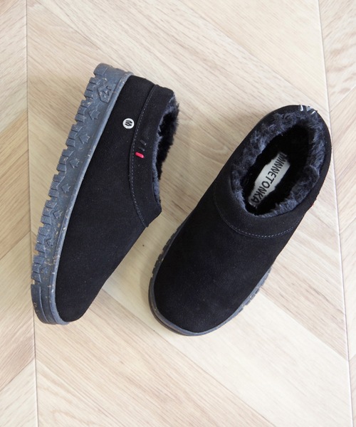 Minnetonka（ミネトンカ）の「【MINNETONKA/ミネトンカ】 NEVA /ネバ ボアスリッポン（スリッポン・レディース・チャコールグレー/ブラック/タン/ストーン・7/6/8/9）」の3枚目の写真