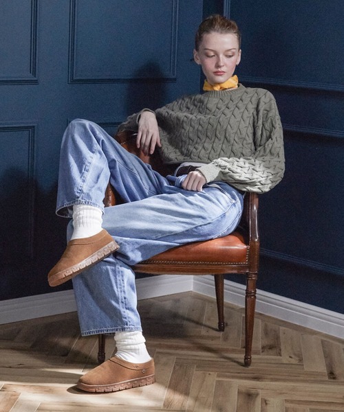 Minnetonka（ミネトンカ）の「【MINNETONKA/ミネトンカ】 NEVA /ネバ ボアスリッポン（スリッポン・レディース・チャコールグレー/ブラック/タン/ストーン・7/6/8/9）」の13枚目の写真