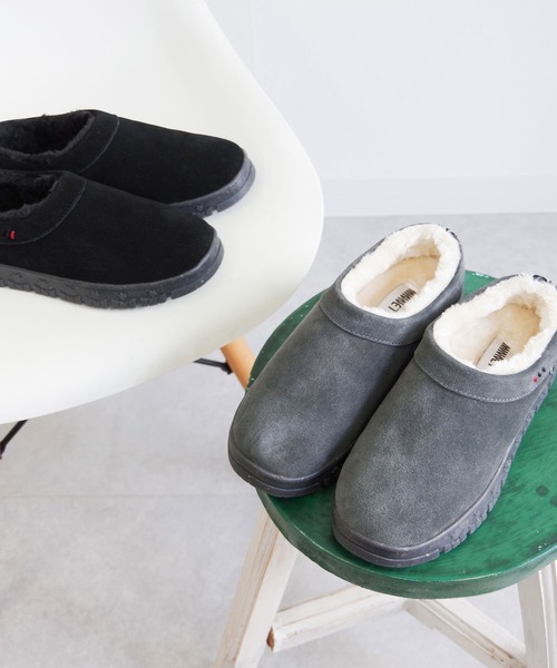 Minnetonka（ミネトンカ）の「【MINNETONKA/ミネトンカ】 NEVA /ネバ ボアスリッポン（スリッポン・レディース・チャコールグレー/ブラック/タン/ストーン・7/6/8/9）」の9枚目の写真