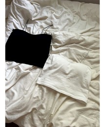 Reurie' | コードストラップブラトップ(ayaka select) / インナー カップ付き 細ストラップ シンプル 大人カジュアル 着回し(キャミソール)