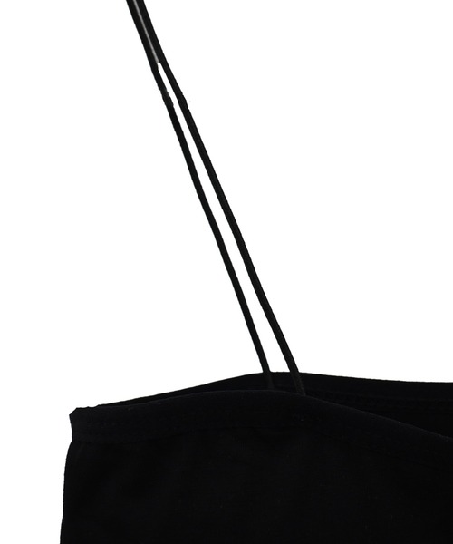 Reurie'（レウリィ）の「コードストラップブラトップ(ayaka select) / インナー カップ付き 細ストラップ シンプル 大人カジュアル 着回し（キャミソール・レディース・ブラック/ホワイト・FREE）」の3枚目の写真