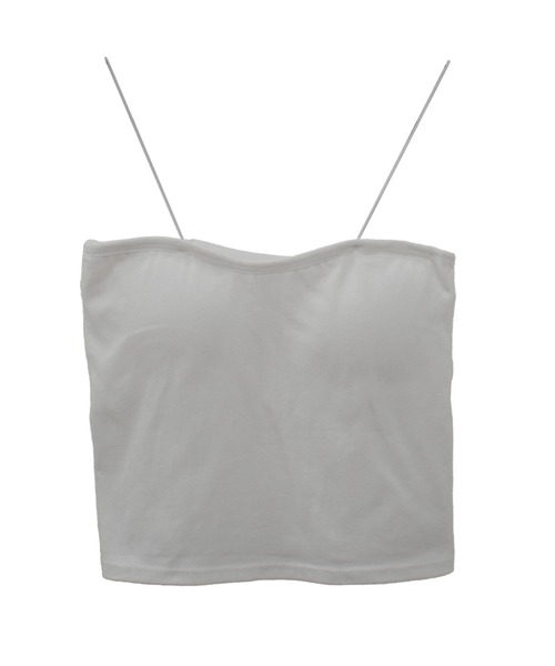 Reurie'（レウリィ）の「コードストラップブラトップ(ayaka select) / インナー カップ付き 細ストラップ シンプル 大人カジュアル 着回し（キャミソール・レディース・ブラック/ホワイト・FREE）」の14枚目の写真