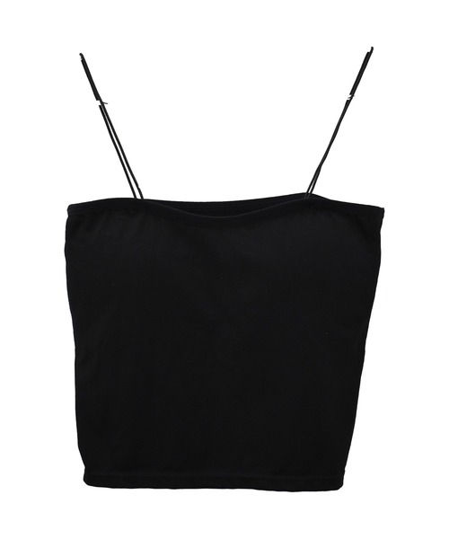 Reurie'（レウリィ）の「コードストラップブラトップ(ayaka select) / インナー カップ付き 細ストラップ シンプル 大人カジュアル 着回し（キャミソール・レディース・ブラック/ホワイト・FREE）」の6枚目の写真