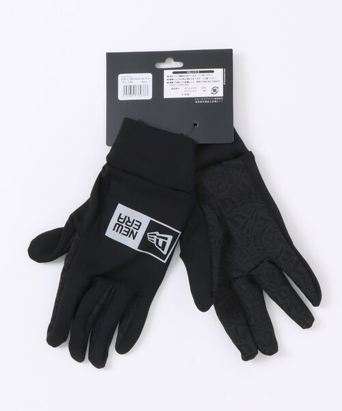 NEW ERA（ニューエラ）の「NEW ERA/ニューエラ 手袋 イータッチ フリース ウォーマーグローブ ボックスロゴ ブラック/グレー 防寒 14675878（手袋・メンズ・ブラック×グレー・L/M）」の7枚目の写真