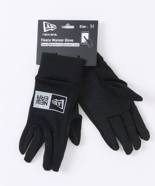 NEW ERA（ニューエラ）の「NEW ERA/ニューエラ 手袋 イータッチ フリース ウォーマーグローブ ボックスロゴ ブラック/グレー 防寒 14675878（手袋・メンズ・ブラック×グレー・L/M）」の8枚目の写真