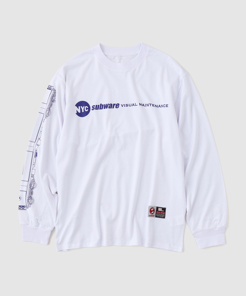 SUBWARE(サブウェア)の「SUBWARE / サブウェア MARQUEE LOGO L/S TEE(Tシャツ/カットソー・メンズ・ホワイト・MEDIUM/LARGE)」の1枚目の写真
