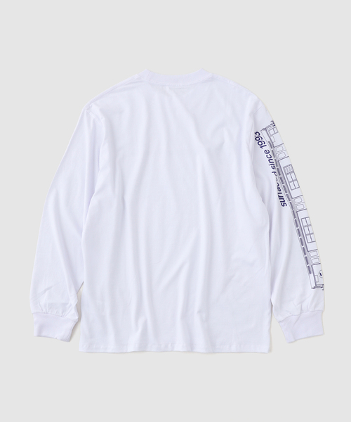SUBWARE(サブウェア)の「SUBWARE / サブウェア MARQUEE LOGO L/S TEE(Tシャツ/カットソー・メンズ・ホワイト・MEDIUM/LARGE)」の2枚目の写真