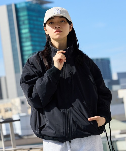 WILD THINGS　ブラックブルゾン WILD THINGS/ワイルドシングス STAND UP JACKET FLEECE LINING