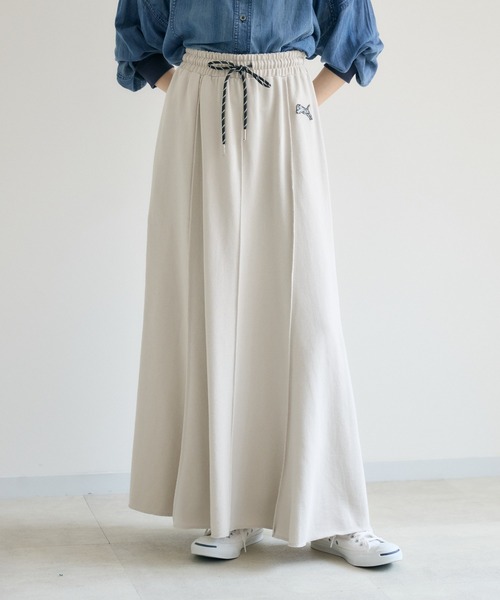 Paradise Picnic（パラダイスピクニック）の「TRANOI. TORAステッチフレアスカート（スカート・レディース・グレイッシュベージュ/ブラック/チャコールグレー・FREE）」の3枚目の写真