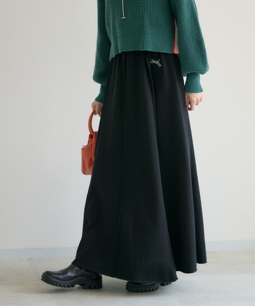 Paradise Picnic（パラダイスピクニック）の「TRANOI. TORAステッチフレアスカート（スカート・レディース・グレイッシュベージュ/ブラック/チャコールグレー・FREE）」の21枚目の写真