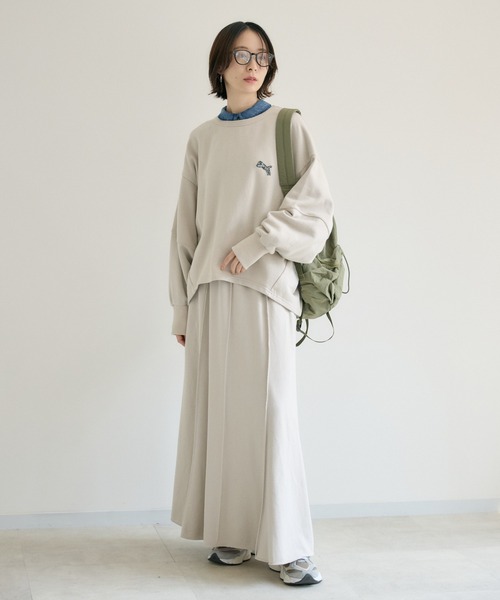 Paradise Picnic（パラダイスピクニック）の「TRANOI. TORAステッチフレアスカート（スカート・レディース・グレイッシュベージュ/ブラック/チャコールグレー・FREE）」の20枚目の写真