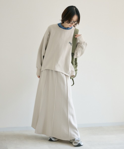 Paradise Picnic（パラダイスピクニック）の「TRANOI. TORAステッチフレアスカート（スカート・レディース・グレイッシュベージュ/ブラック/チャコールグレー・FREE）」の19枚目の写真