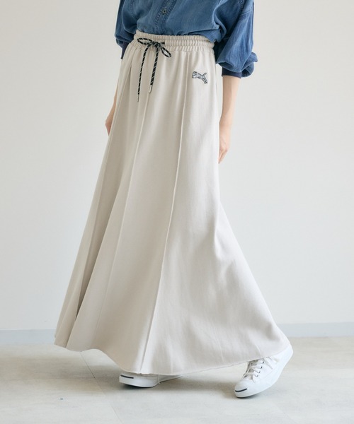 Paradise Picnic（パラダイスピクニック）の「TRANOI. TORAステッチフレアスカート（スカート・レディース・グレイッシュベージュ/ブラック/チャコールグレー・FREE）」の12枚目の写真