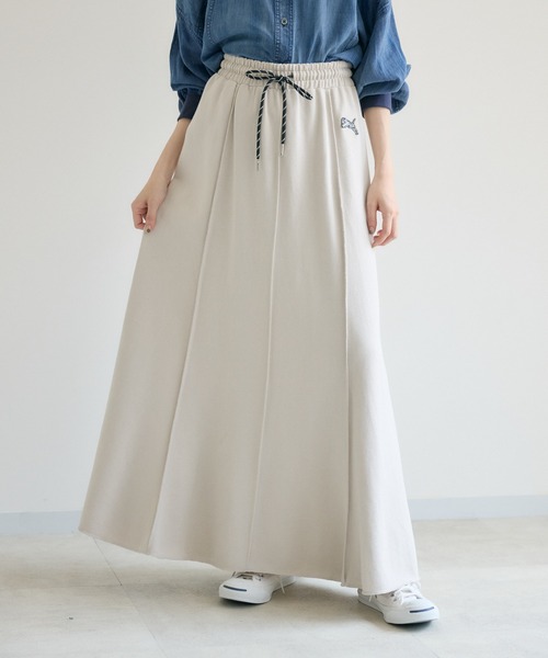 Paradise Picnic（パラダイスピクニック）の「TRANOI. TORAステッチフレアスカート（スカート・レディース・グレイッシュベージュ/ブラック/チャコールグレー・FREE）」の11枚目の写真