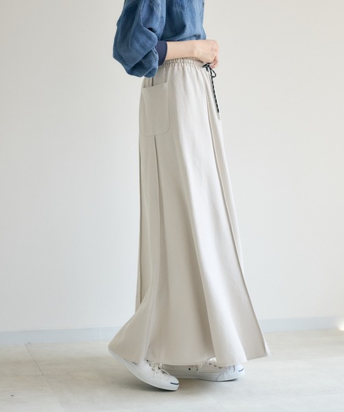 Paradise Picnic（パラダイスピクニック）の「TRANOI. TORAステッチフレアスカート（スカート・レディース・グレイッシュベージュ/ブラック/チャコールグレー・FREE）」の10枚目の写真