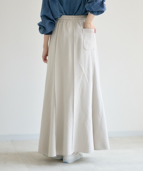 Paradise Picnic（パラダイスピクニック）の「TRANOI. TORAステッチフレアスカート（スカート・レディース・グレイッシュベージュ/ブラック/チャコールグレー・FREE）」の9枚目の写真