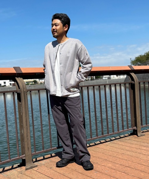 DISCUS(ディスカス)の「DISCUS(ディスカス)×GrandPARK(グランドパーク)別注インレイ裏シャギーボンディングノーカラーブルゾン(カーディガン/ボレロ・メンズ・グレー/ブラック・LARGE/MEDIUM)」の4枚目の写真